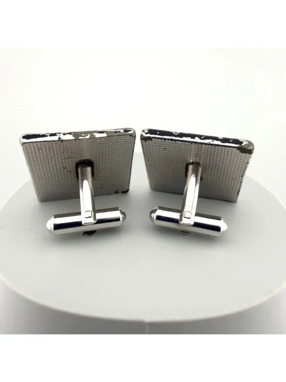 Vintage Silver Tone Lion Cufflinks Set of 2 Square Heraldic